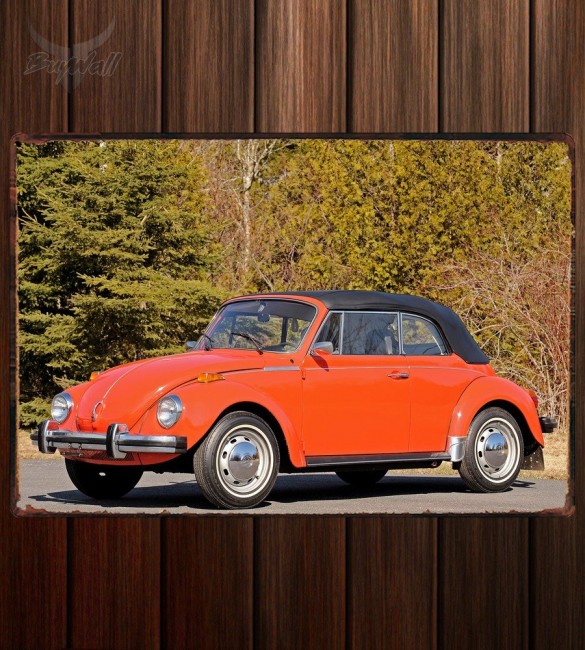 Металлическая табличка Volkswagen Beetle Convertible Металлическая табличка Volkswagen Beetle Convertible